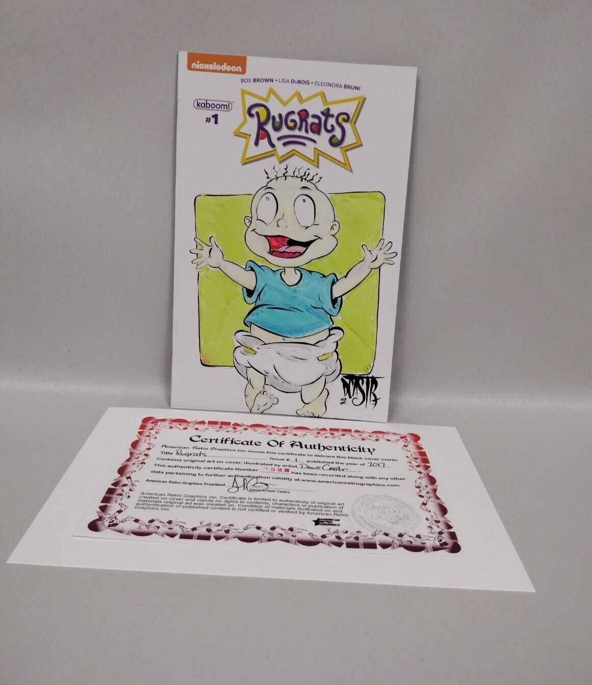 RUGRATS #1 (2017 ) Blank Cover Comic W Original Dcastr Art COA  #322