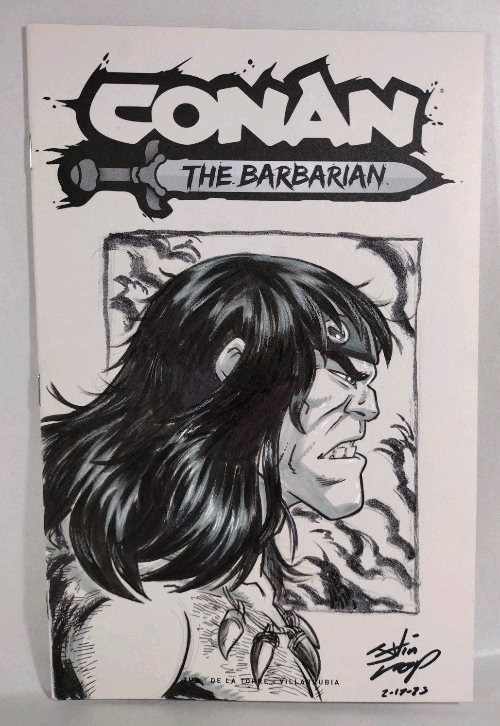 Conan #1 (2023) Titan Comic Sketch Cover Variant W Original Jevin Loop Art