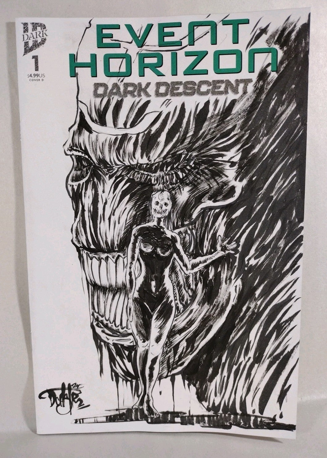 Event Horizon Dark Descent 1 (2025) IDW Sketch Cover Comic W Original DCastr Art