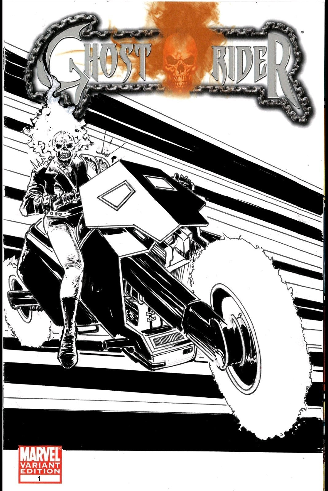Ghost Rider #1 (2011) Marvel Sketch Cover Comic W Original DCastr Art