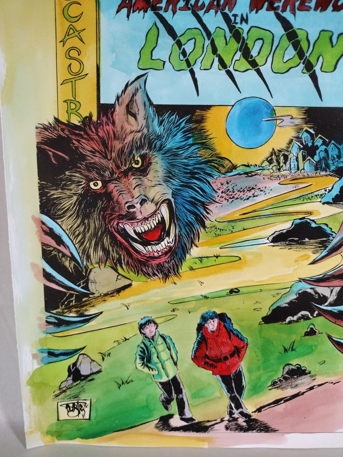 American Werewolf In London #1 (2025) Faux Comic Cover Original + Color DCastr
