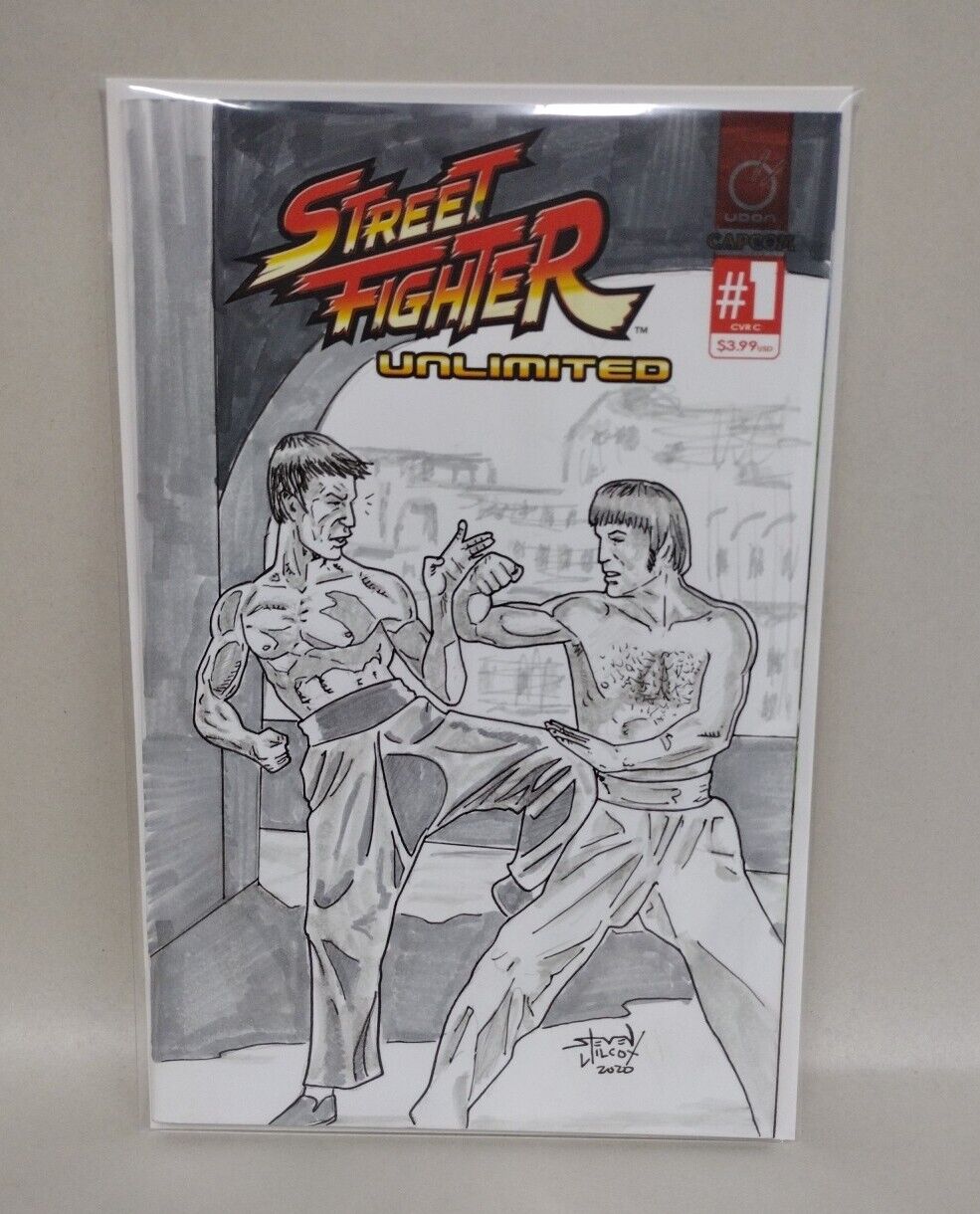 Street Fighter Unlimited #1 Blank Variant Comic W Original Steven Wilcox Art COA