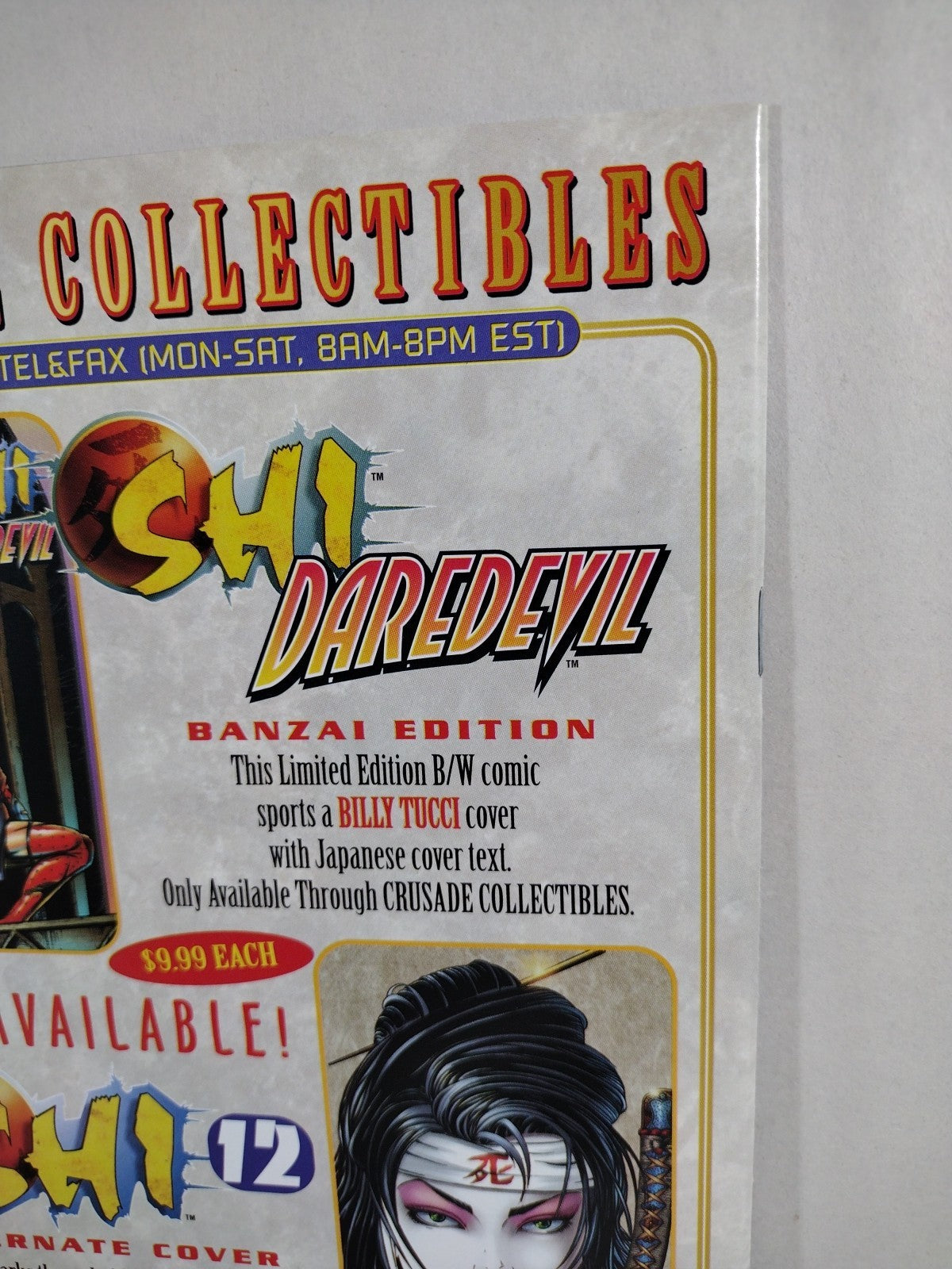 Shi Daredevil Honor Thy Mother #1 (1997) Crusade Comic Bonzai Edition BW NM