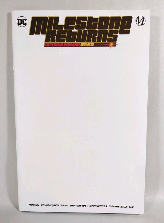 Milestone Returns Infinite #0 (2021) DC Blank Sketch Variant Cover Comic New NM