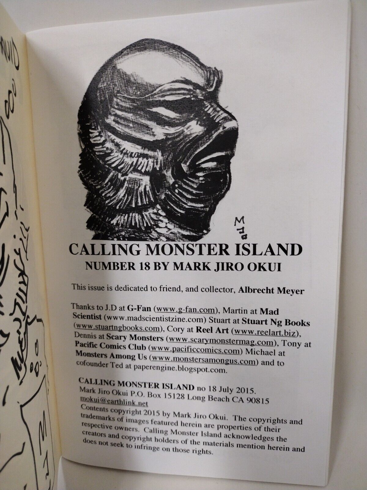 CALLING MONSTER ISLAND #19: GHOSTS Del Toro THE FOG Ghostbusters HORROR ZINE New