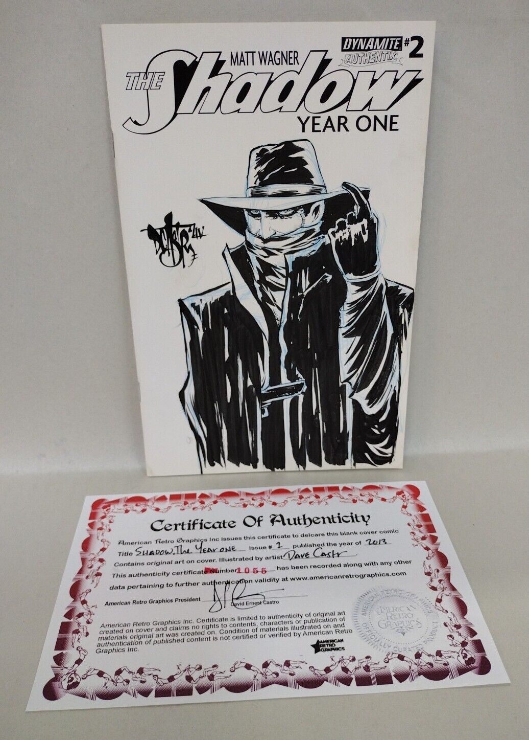 The Shadow Year One #2 Blank Cover Variant W Original The Shadow Art ARG COA