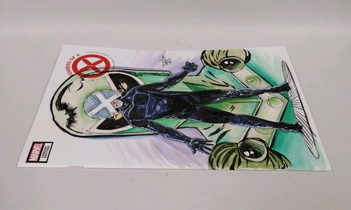 Powers of X #1 (2019) Marvel Sketch Cover Variant Comic w Original Art DCastr 