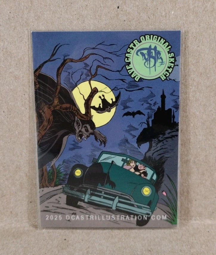 Dave Castr Crusin (2025) OAC Sketch Card W Original Nocturnals Gunwitch Art
