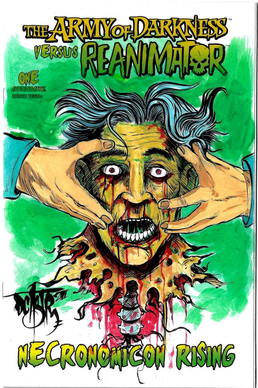 Army Of Darkness Vs Reanimator 1 Dynamite Sketch Cover Var W Original DCastr Art