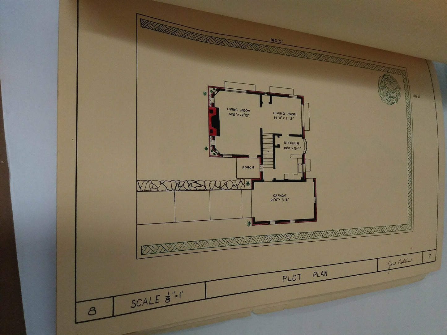 1951 Architectural Drawings Of Jon Collins Later to Become Aeronautical Engineer