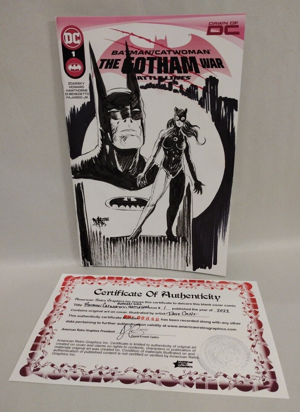 Batman Catwoman Gotham War 1 (2023) Sketch Variant Comic W Original Dcastr Art