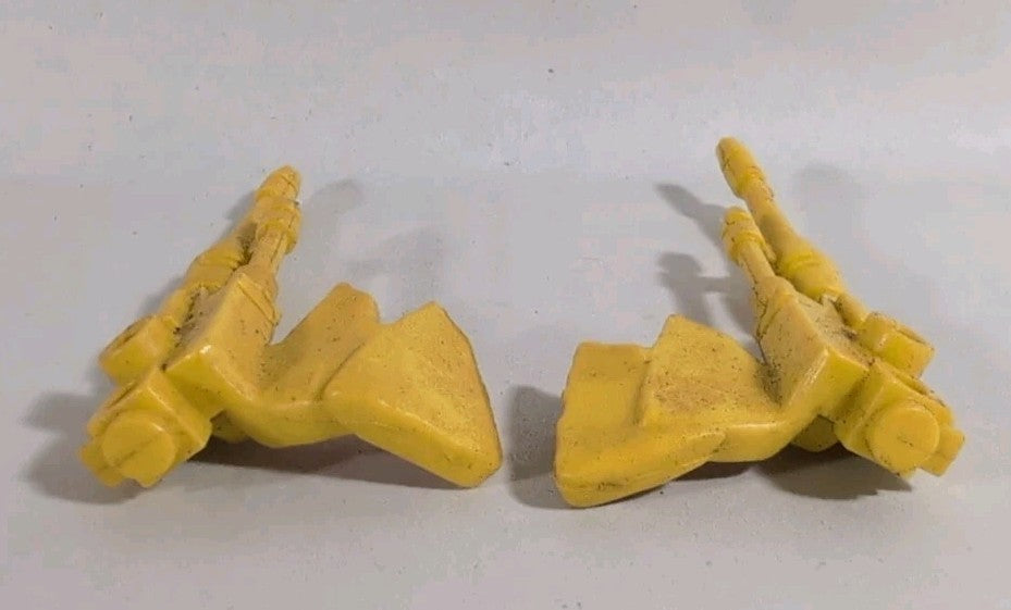 1993 TMNT Pizza Powered Turtle Prop Side-swipin Loaded Yellow Machine Gun Set