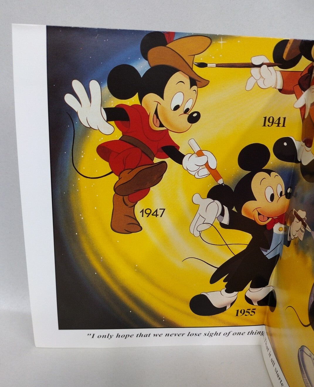 Vintage Disney Mickey Mouse Generations Through the Years Poster