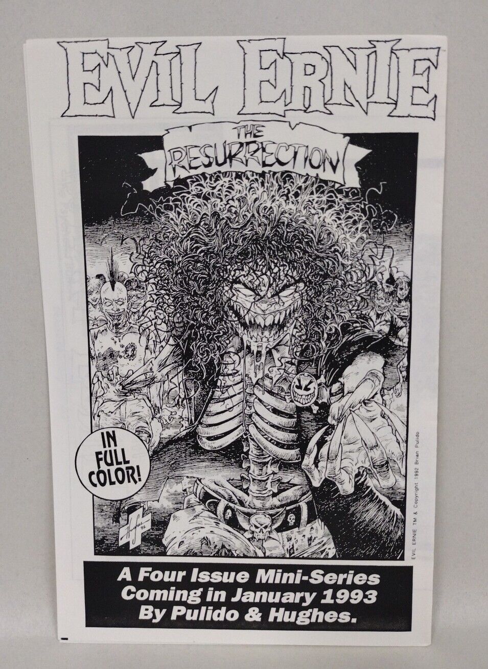 Evil Ernie (1992) Original 3 Page Flyer AD Lady Death Pre Chaos Comics