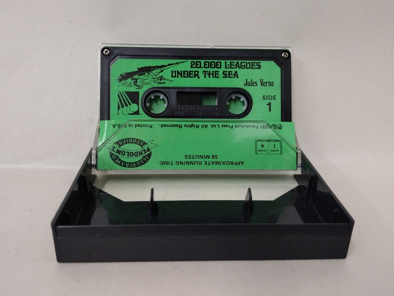 20,000 Leagues Under the Sea (1991) Pendulum Press Cassette W Booklet + Postcard