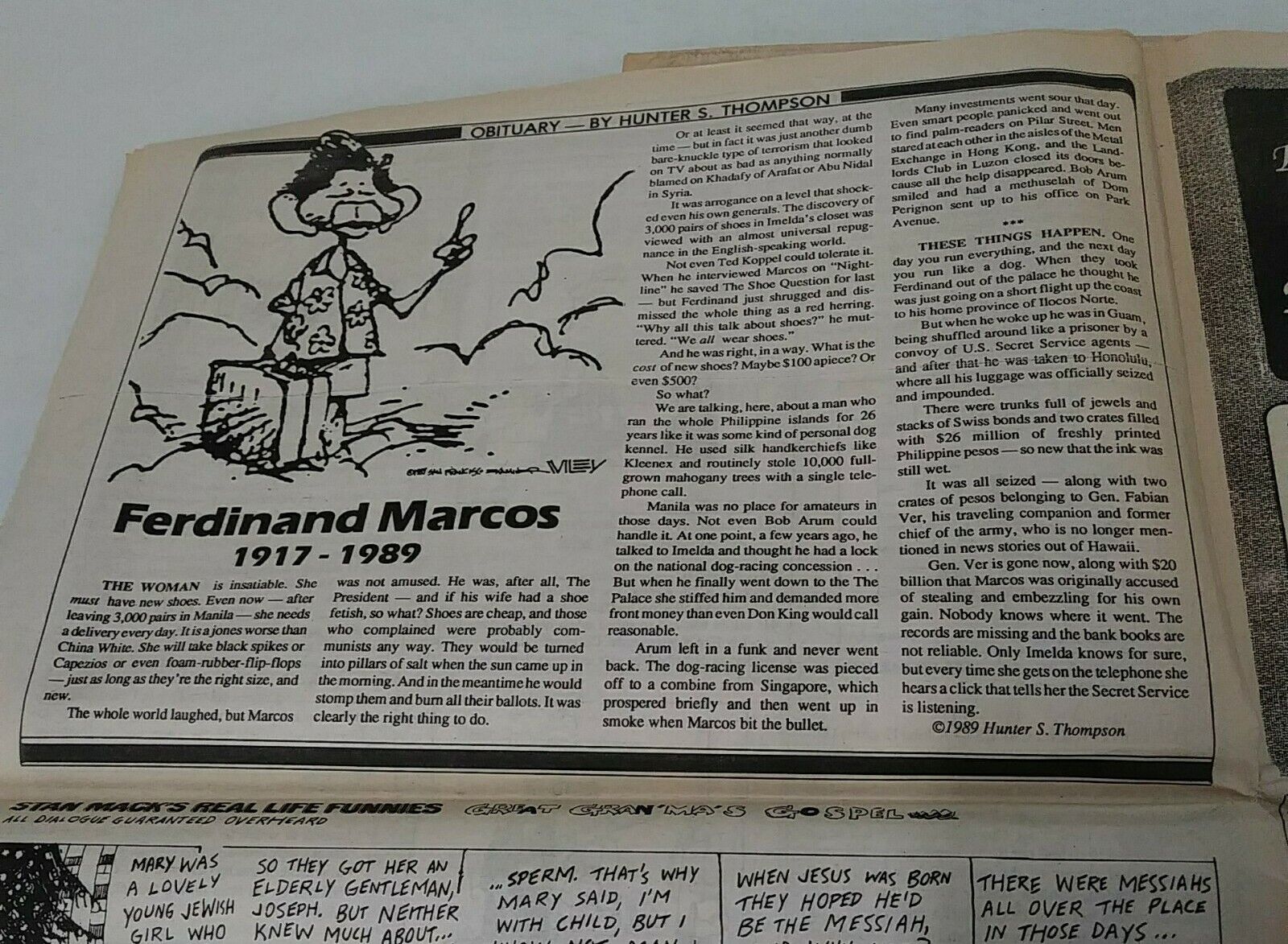 Funny Times Humor Review Lot Of 5 1989-90 Comic Strips Simpsons Life In Hell HTF