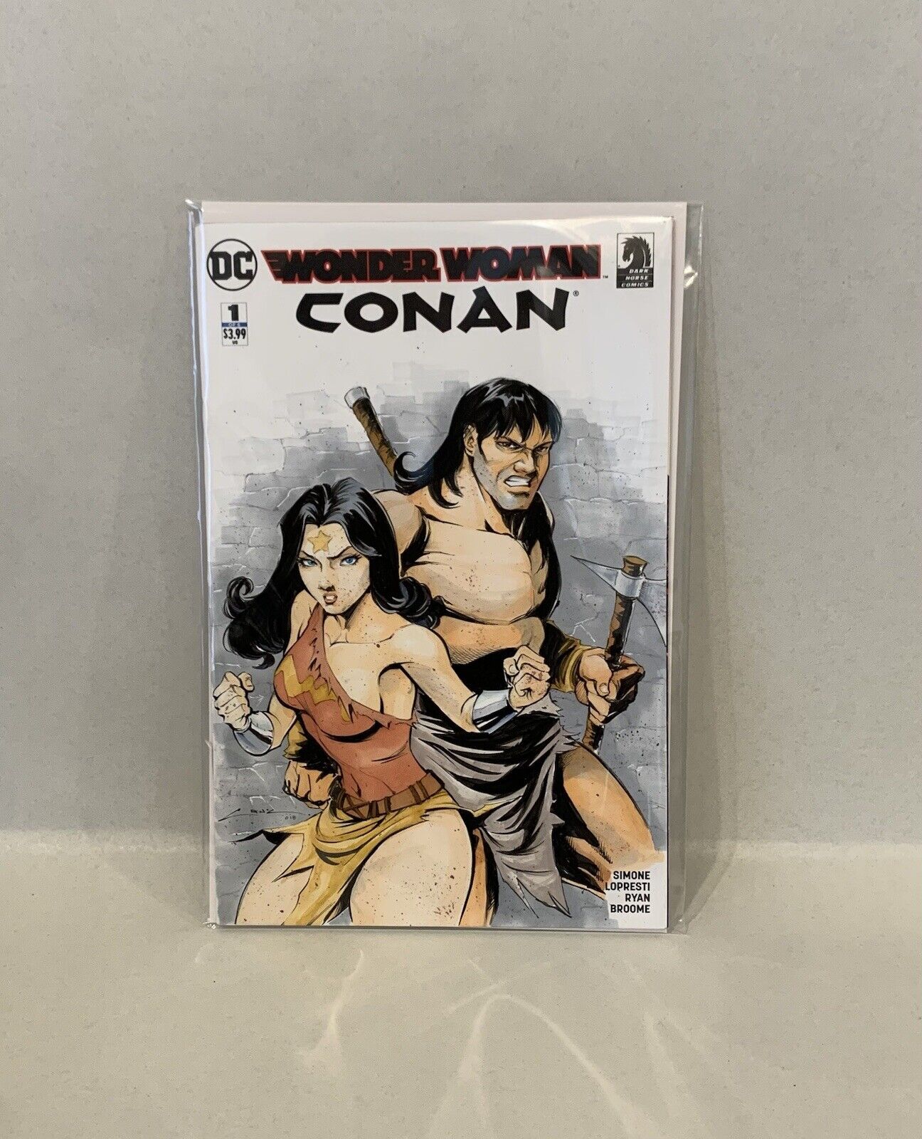 WONDER WOMAN CONAN #1 Blank Cover Variant Comic w Original ANDRES F. CRUZ Art