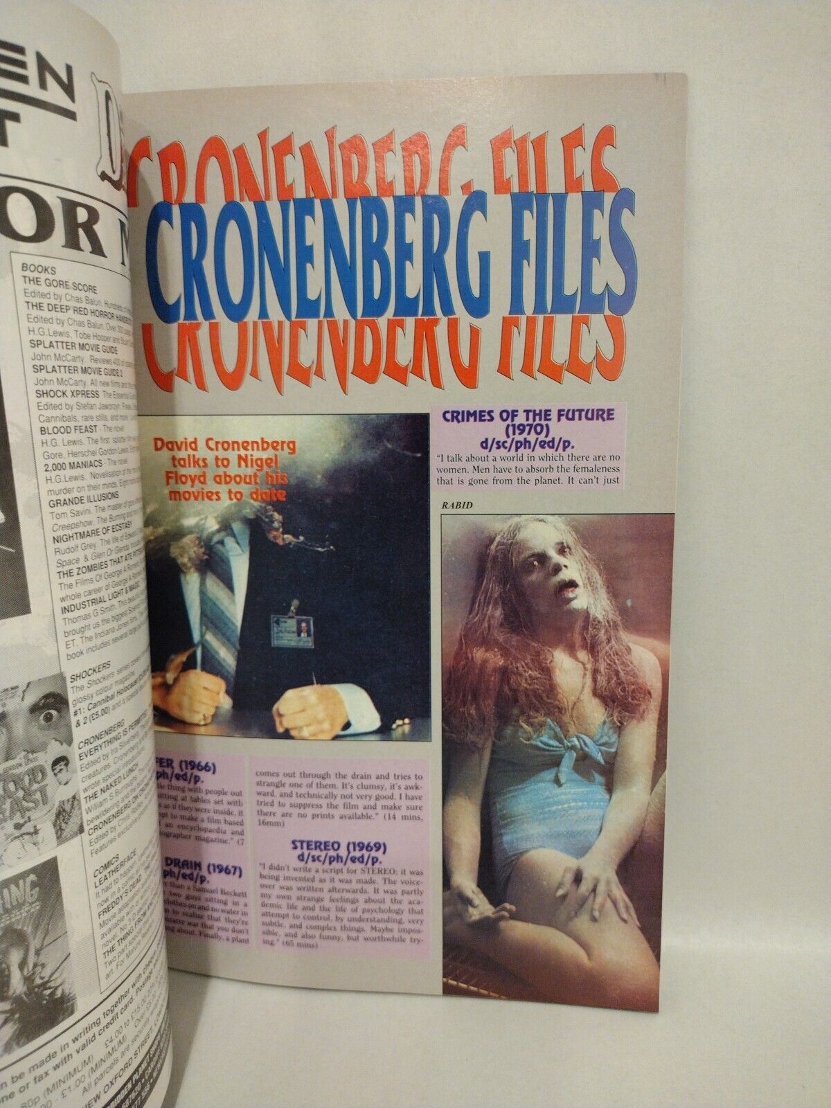 Dark Side Magazine #20 (1992) David Cronenberg Movie Index Naked Lunch Horror