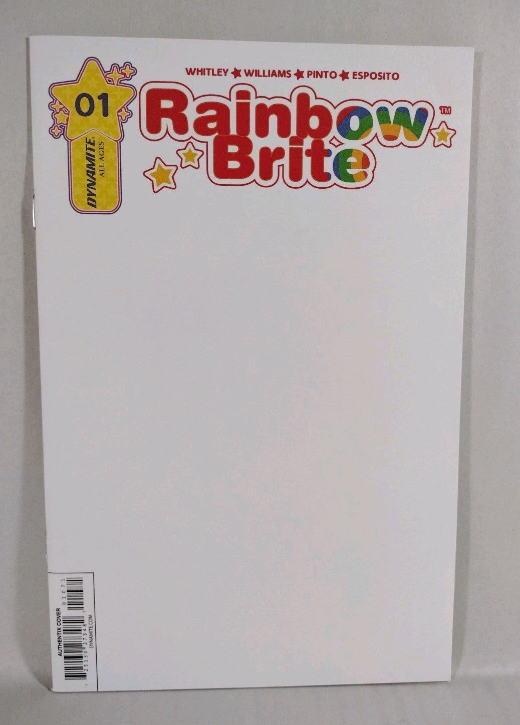 Rainbow Brite #1 Blank Sketch Variant Dynamite Entertainment Comics NM