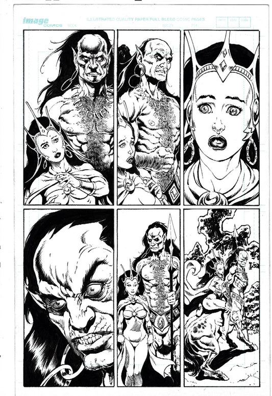 Moon Maid (2009) Image Comic Art board Original Tim Vigil Art Page 13