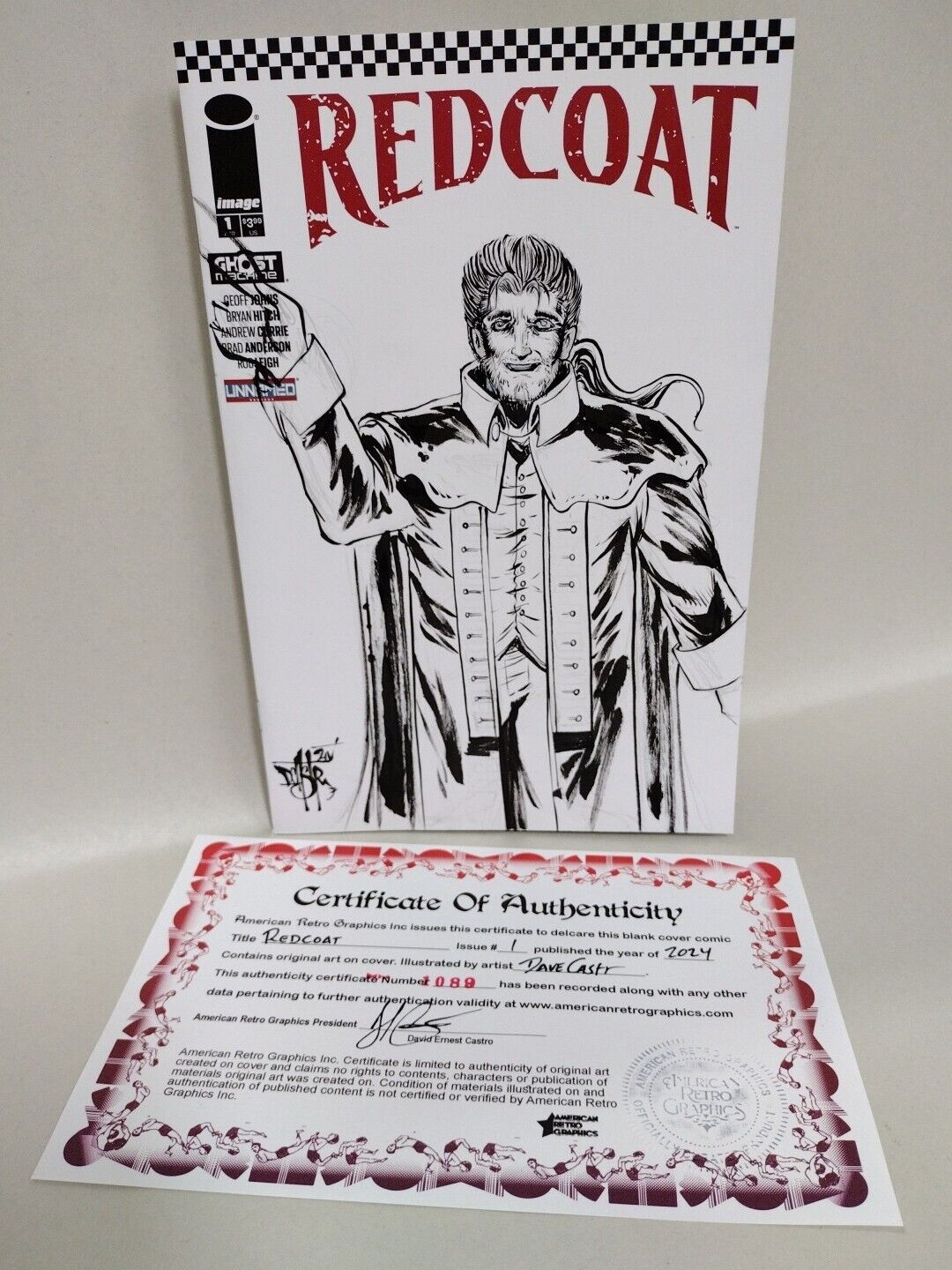 Red Coat #1 (2024) Ghost Machine Image Comic Sketch Variant Cover W Original Art