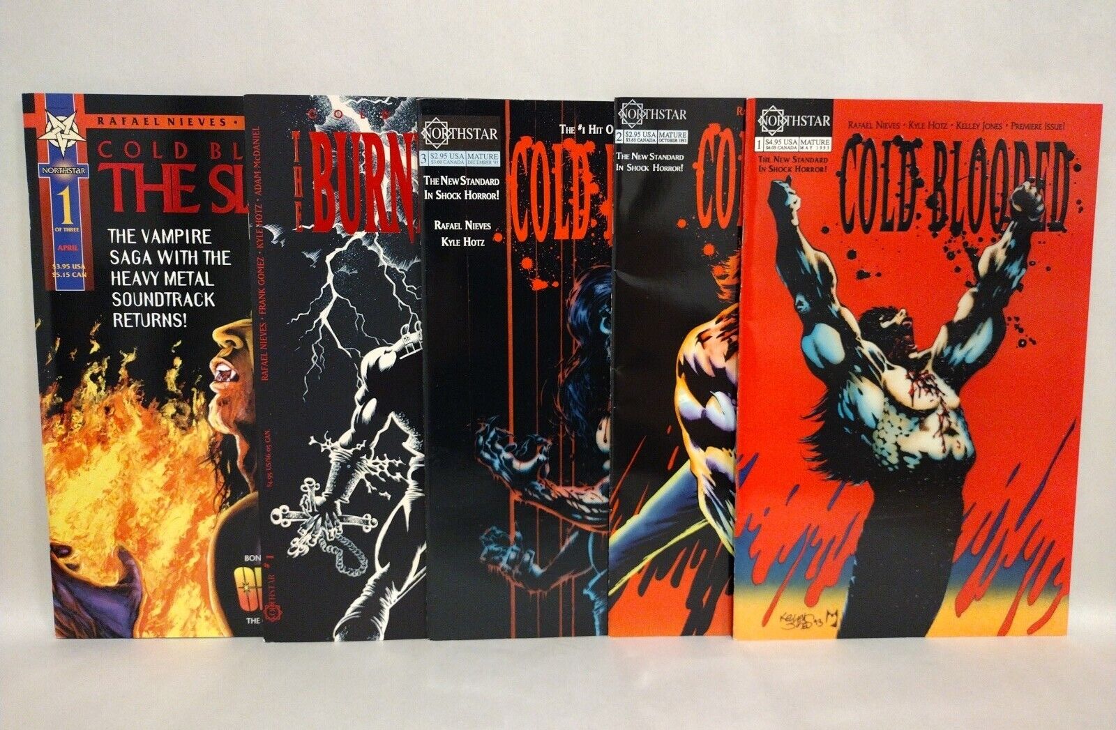 Cold Blooded (1993) Complete Northstar Comic Lot Set #1 2 3 Burning Kiss Slayer