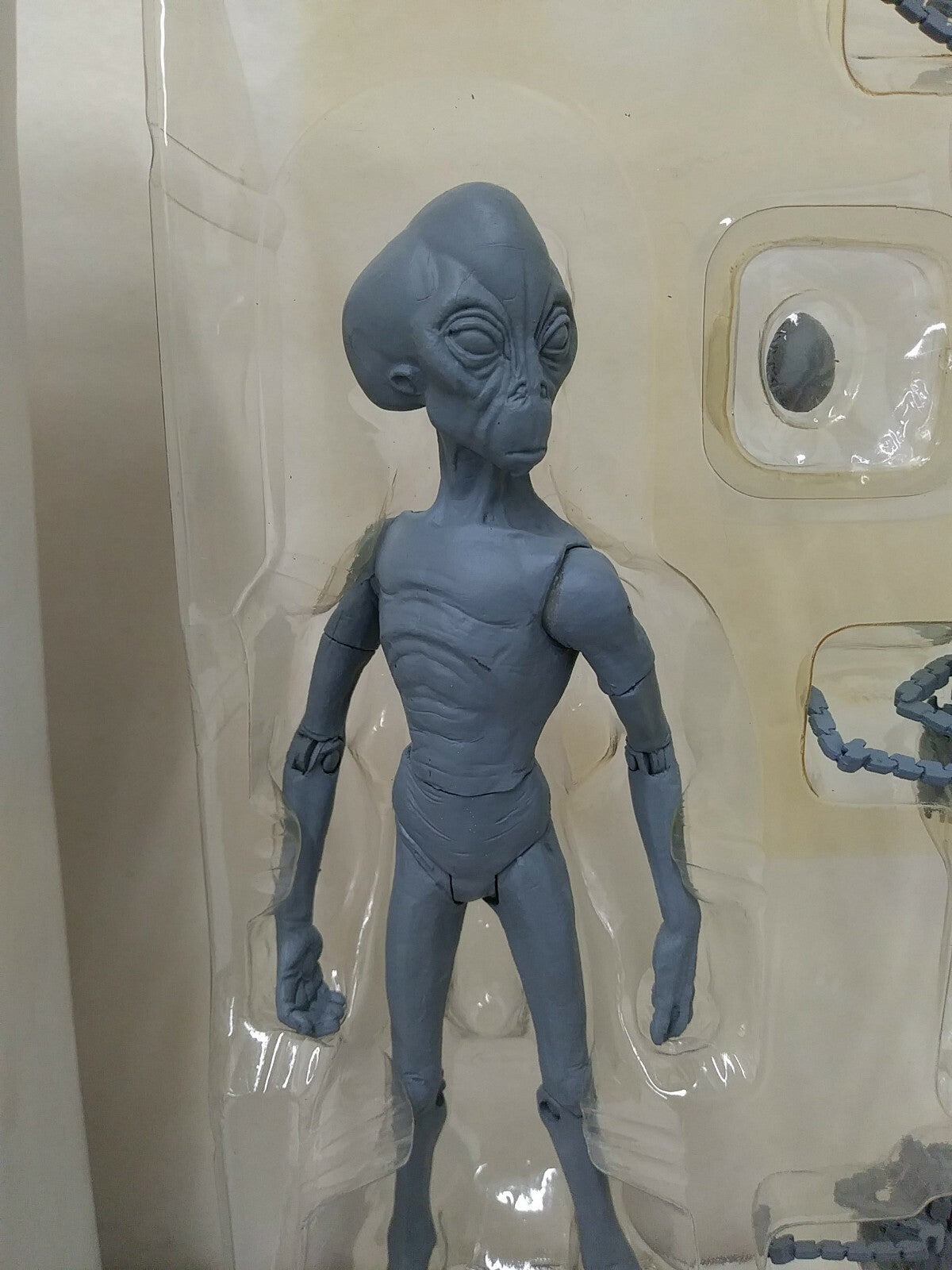 Stargate SG-1 THOR Alien Figure Unpainted Prototype W Accessories Opened Box New