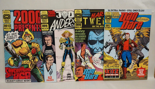 2000AD Presents #7 8 9 13 (1986) Quality Comic Lot Set Dan Dare Judge Anderson