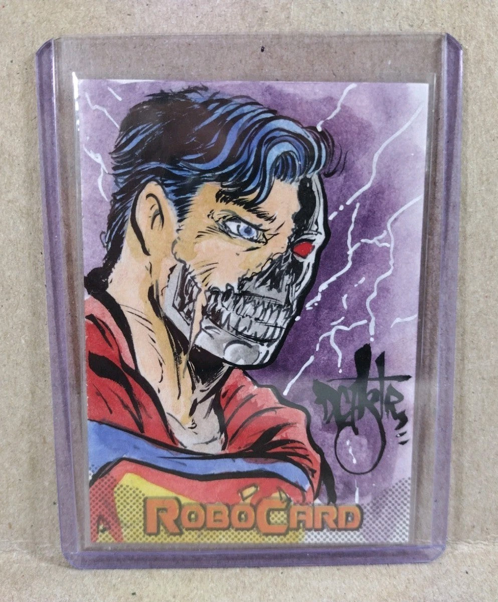 Robocard (2026) ARG Sketch Card W Original DCastr Cyborg Superman Art