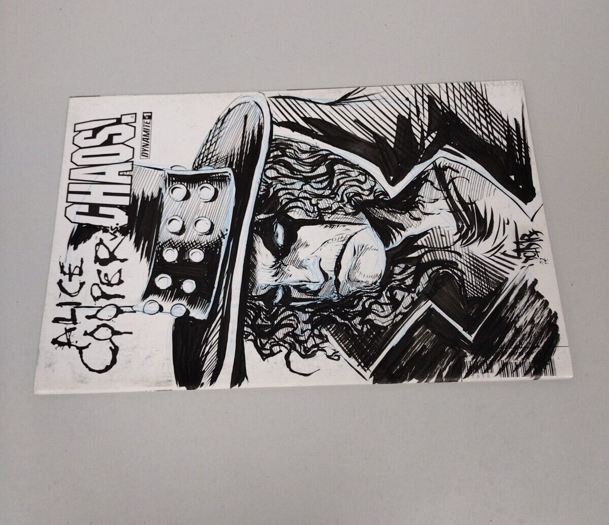 ALICE COOPER VS CHAOS! #1 Blank Cover Variant w Original Art Dcastr