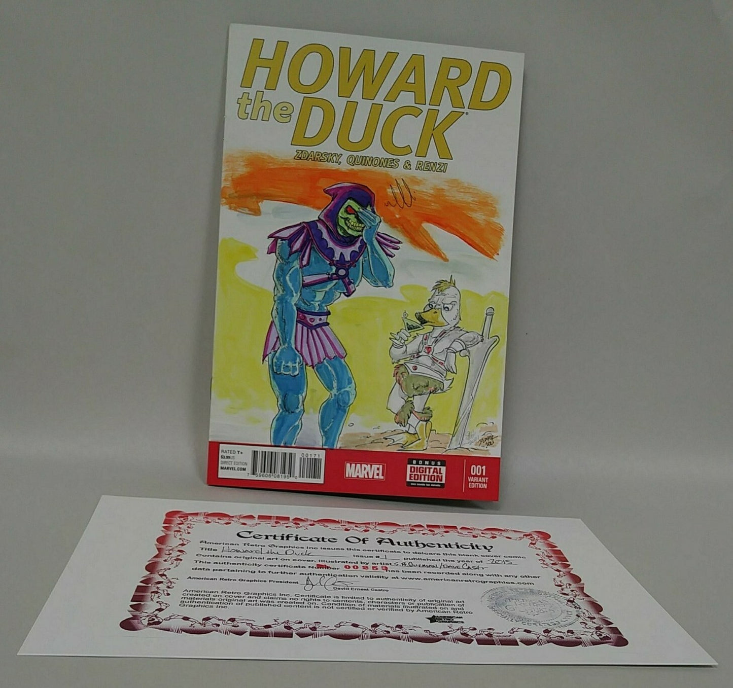 Howard the Duck 1 (2015) Marve Sketch Cover Variant Comic W Original DCastr Art