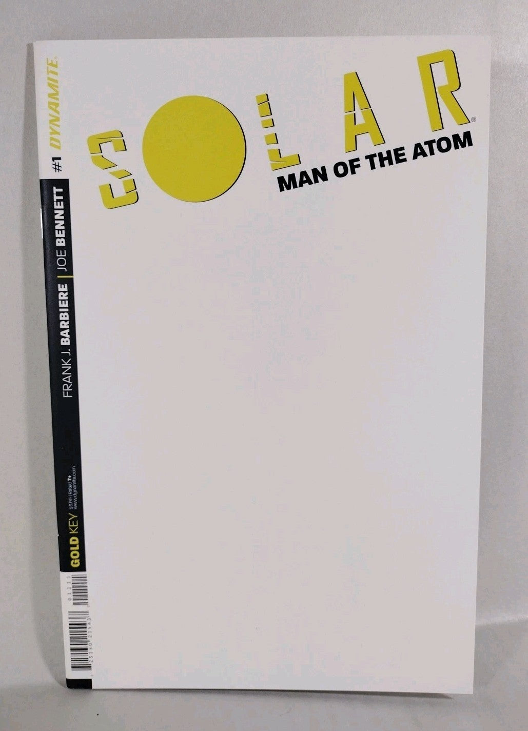 Solar Man Of The Atom #1 (2014) Dynamite Blank Sketch Variant Cover Comic New NM