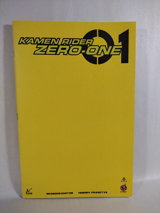 Kamen Rider Zero One #1 (2022) Titan Comic Blank Sketch Yellow Variant Cover NM