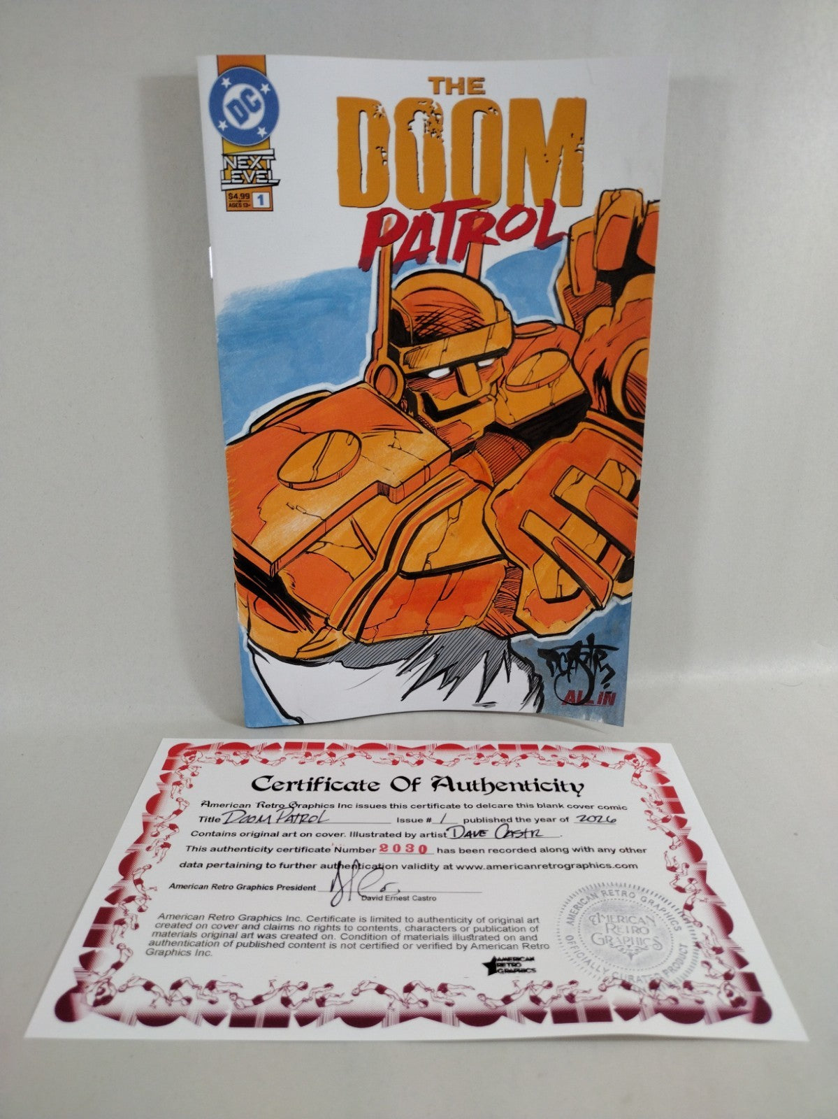Doom Patrol #1 (2026) DC Comics Sketch Cover W Original Robot Man Dave Castr Art