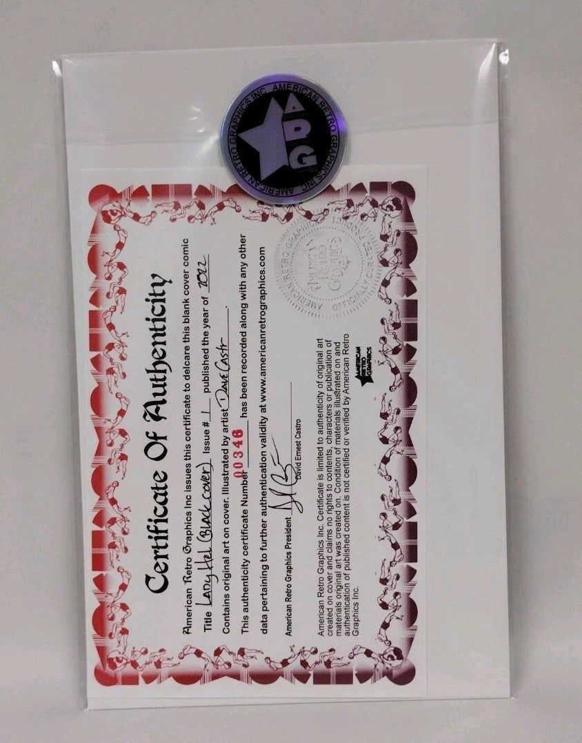 Lady Hel #1 (2022) Dynamite Black Sketch Cover Comic w Original Art Dave Castr