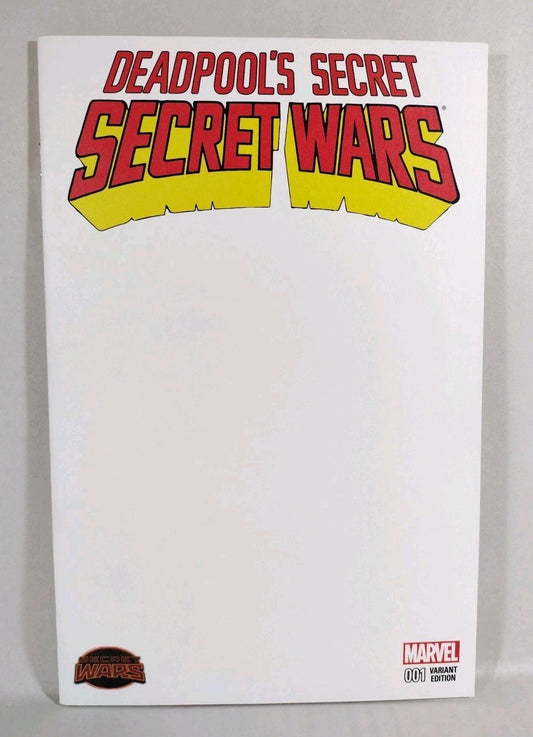 Deadpool's Secret #1 (2015) Marvel Secret Wars Blank Sketch Variant Cover Comic