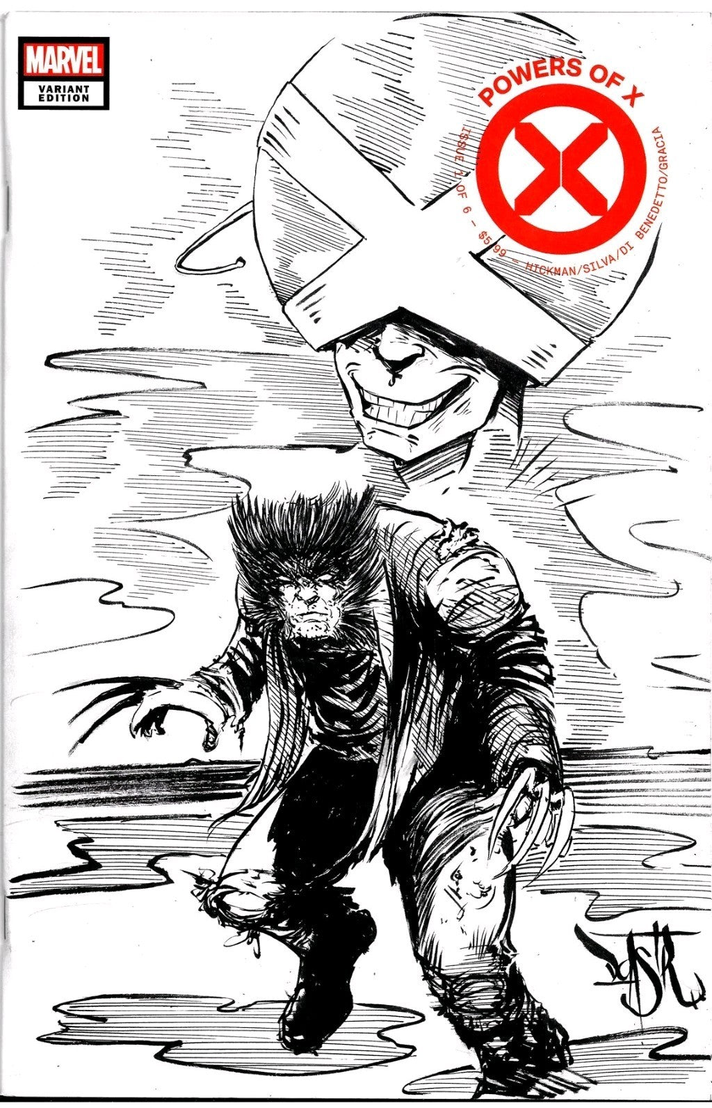 Powers of X #1 (2019) Marvel Sketch Cover Variant Comic w Original Art DCastr 