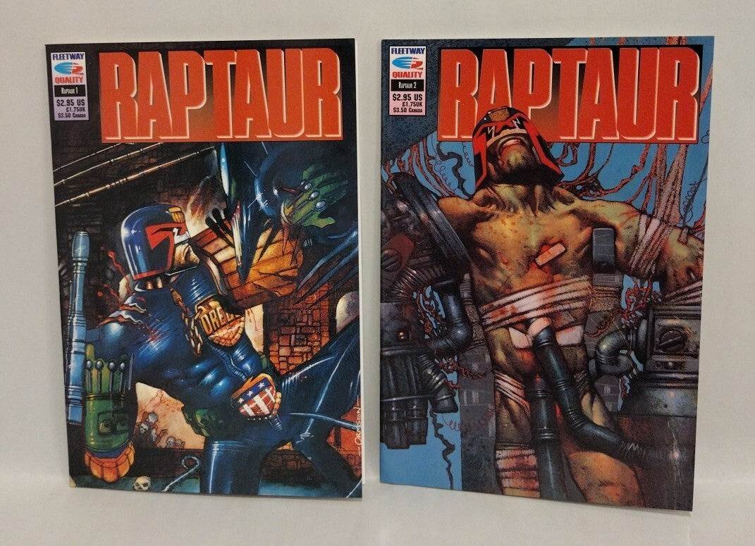 Judge Dredd Raptaur #1 2 Complete Quality Fleetway Comic Lot Set ...