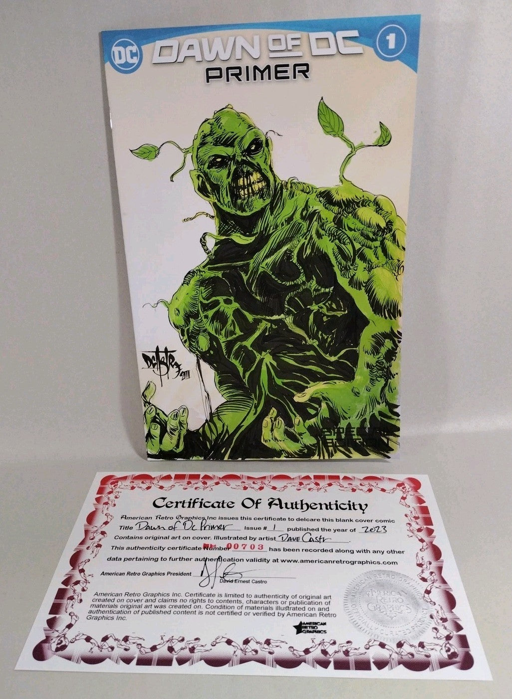 Dawn Of DC #1 (2023) Sketch Variant Comic W Original Dave Castr Swamp Thing Art