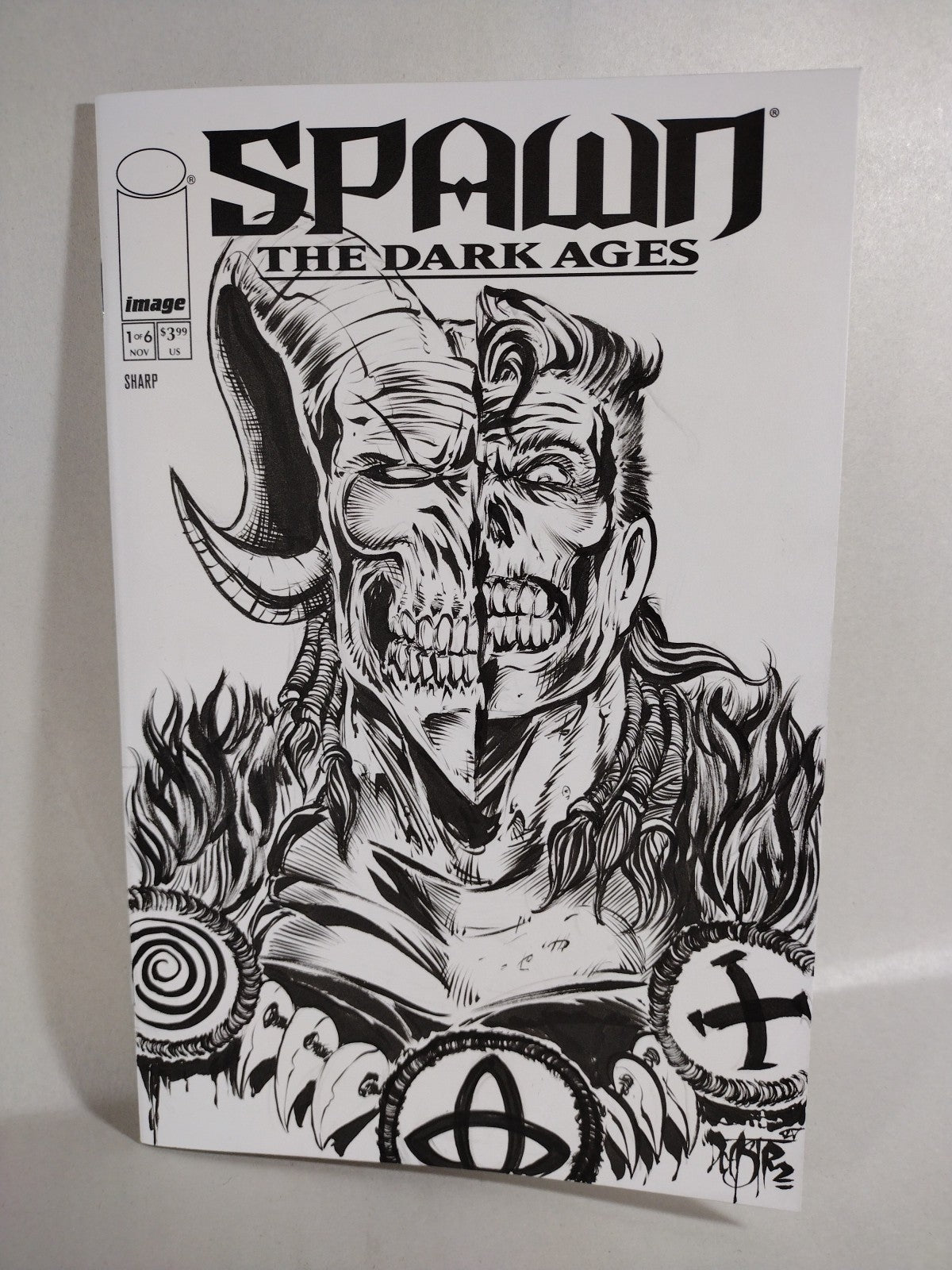 Spawn Dark Ages #1 (2025) Image Sketch Cover Comic W Original DCastr Art