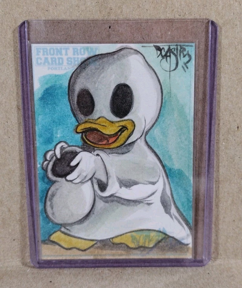 DCastr (2025) Front Row Show Exclusive Sketch Card W Original Duck Ghost Art
