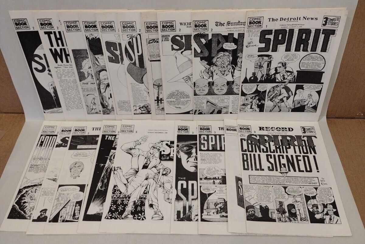 Lot of 19 Will Eisner Spirit (1973) Collector Edition Comics w Exclusive Notes