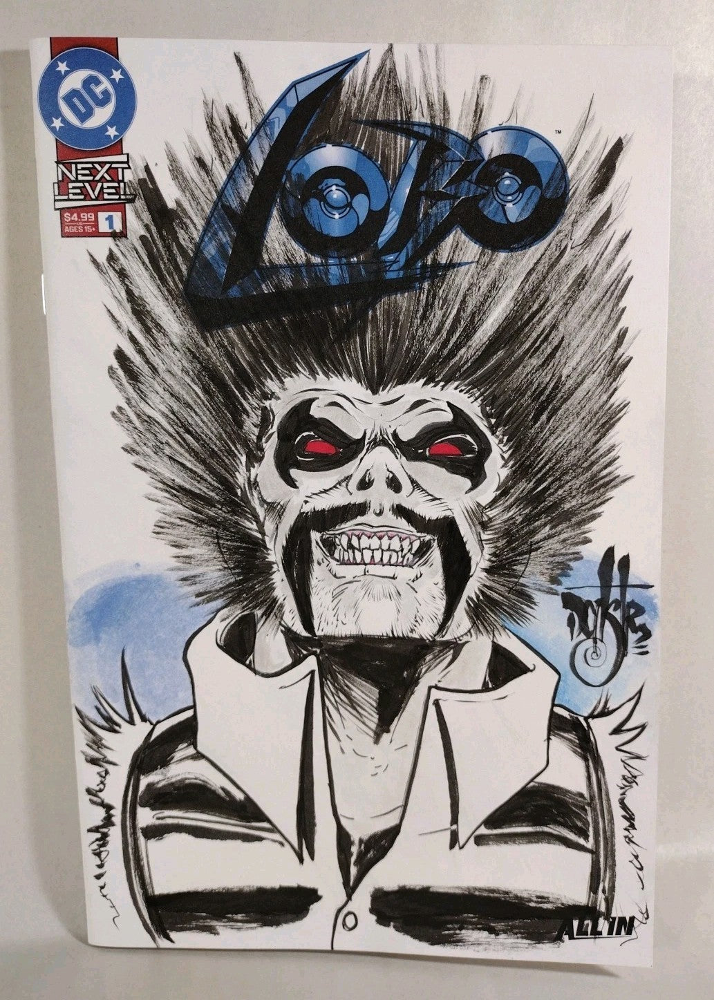 Lobo #1 (2026) DC Sketch Variant Cover Comic W Original Dave Castr Art