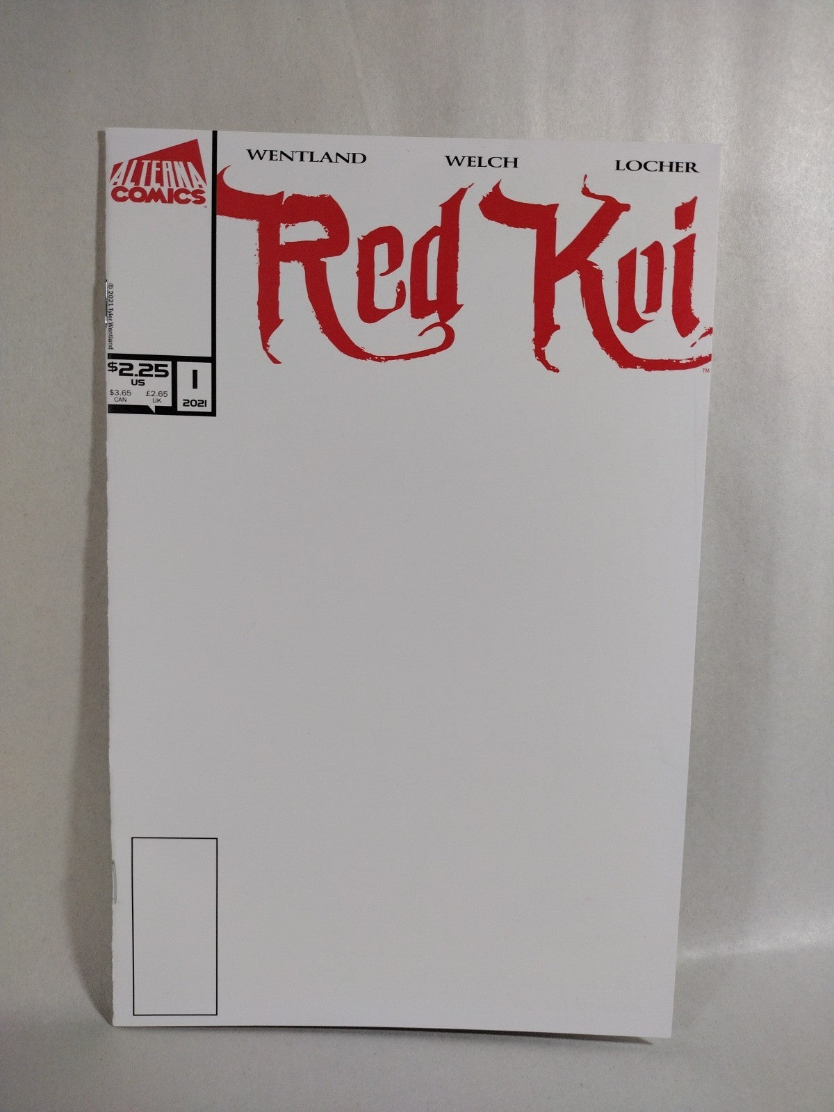 Red Koi #1 Alterna Comic Blank Sketch Variant Cover Wentland Welch New NM
