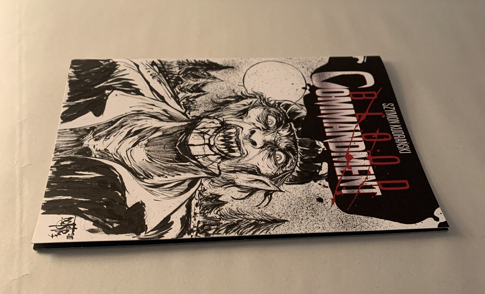 Blood Commandment 1 (2023) Image Comic Cover Sketch Variant Comic W Original Art