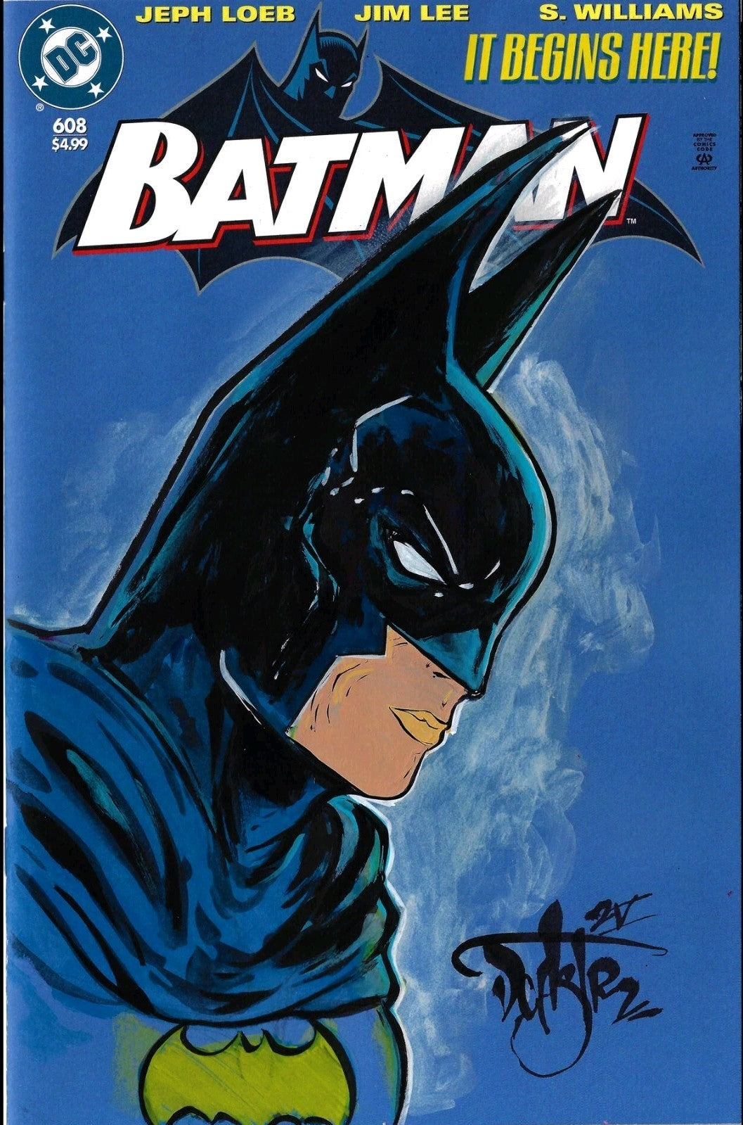 Batman 608 Facsimile Edition (2025) DC Comic Sketch Cover W Original DCastr Art