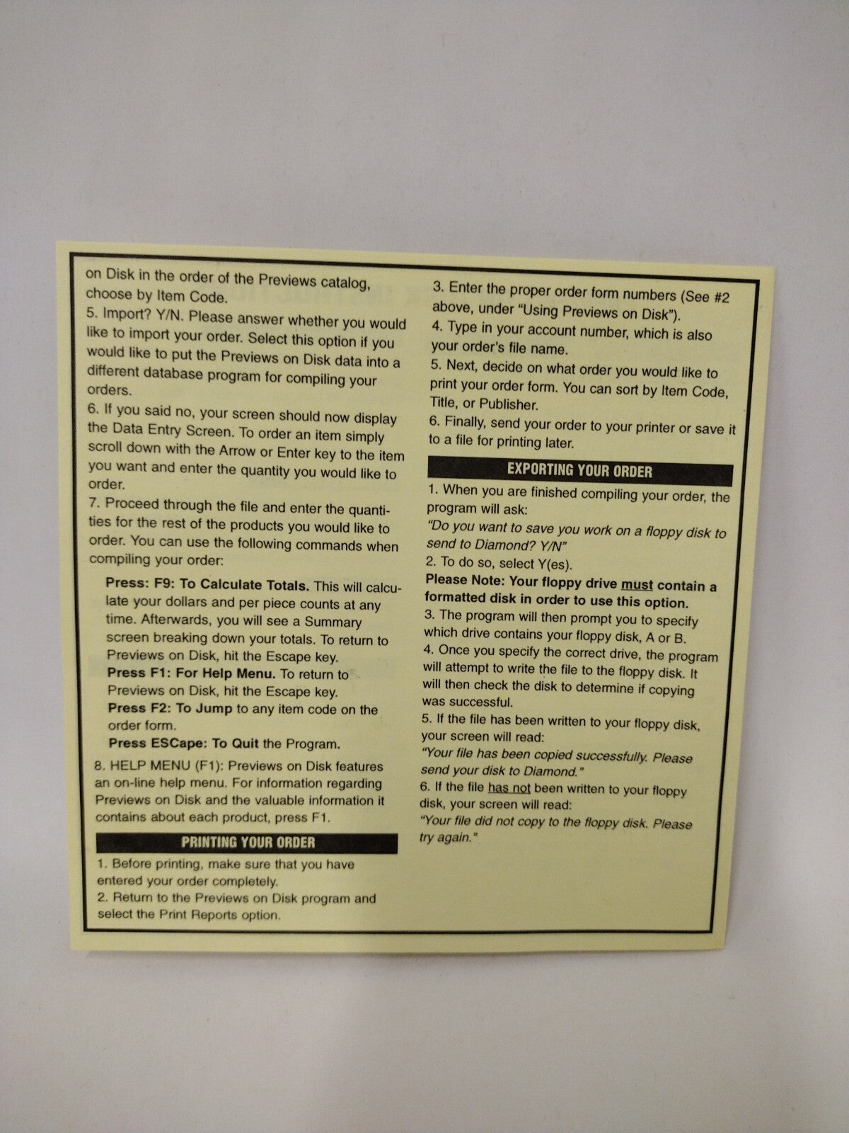 Midnight Panther (1998) Rare Diamond Comics Floppy Disk