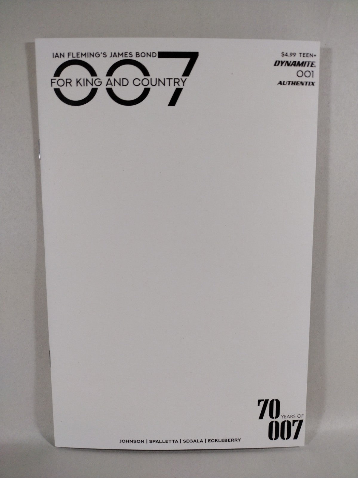 007 For King And Country #1 (2023) Dynamite Blank Sketch Cover Comic New NM