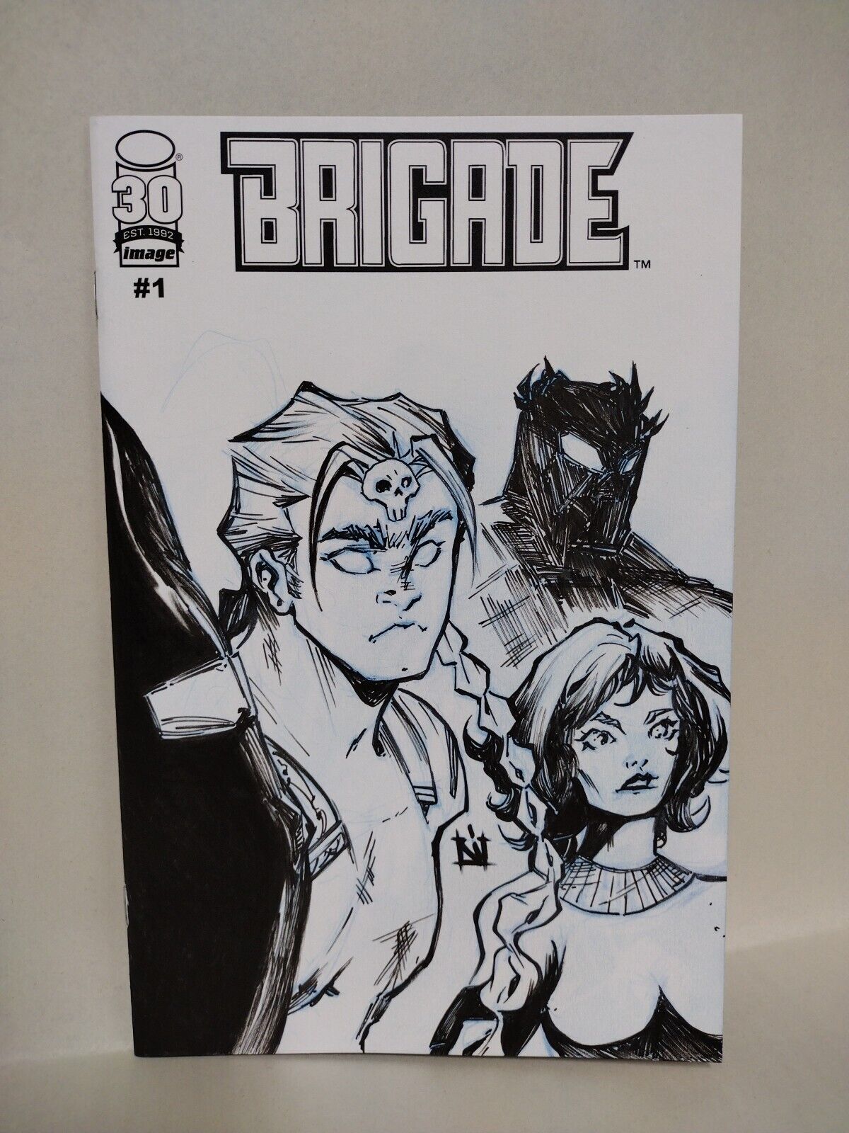 Brigade Remastered #1 (2022) Image Comic Sketch Cover Variant W Original JAG Art