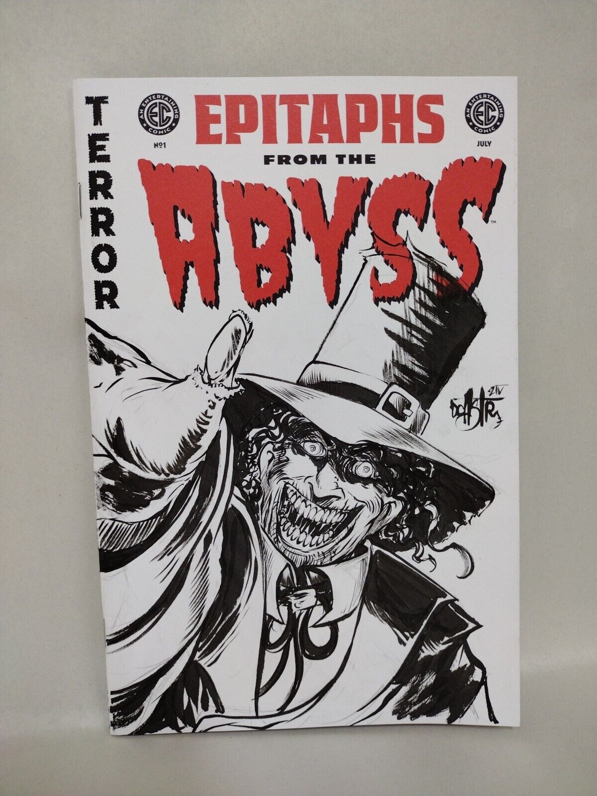 Epitaphs From The Abyss 1 (2024) EC Comic Sketch Cover Var W Original DCastr Art